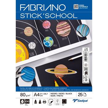 Carta adesiva da disegno Fabriano FSC&#153;&#150; pack &#150; Nera &#150; 25 sh -A4  Sadipal 2025 | Libraccio.it
