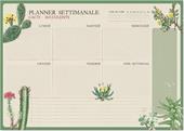 Bloc Planner Settimanale A3 Botanical Cacti Italiano Kokonote