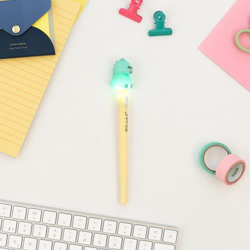 Mr. Wonderful Penna Luminosa A Forma Di Dinosauro - Triceratopo Divertente - Foto 4