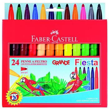 Astuccio in cartone da 24 pennarelli Castello Grande, punta grossa  Faber-Castell 2019 | Libraccio.it