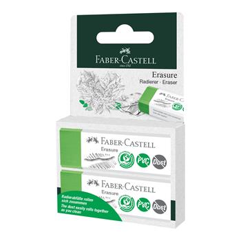 Gum Faber-Castell Green PVC senza polvere 2 pezzi su blister  Faber-Castell 2022 | Libraccio.it
