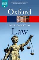 A Dictionary of Law  - Libro Oxford University Press, Oxford Quick Reference | Libraccio.it