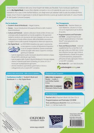 Smart choice. Student's book-Workbook-My digital book. Per la Scuola media. Con CD-ROM. Vol. 3 - Rob Nolasco - Libro Oxford University Press 2010 | Libraccio.it