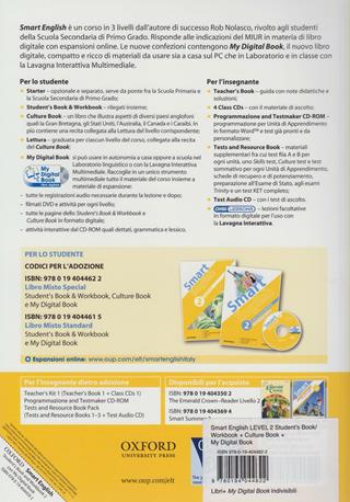 Smart English. Student's book-Workbook-Culture book-My digital book. Con CD-ROM. Con espansione online. Vol. 2 - Rob Nolasco - Libro Oxford University Press 2010 | Libraccio.it