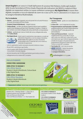 Smart English. Student's book-Workbook-Culture book-My digital book. Per la Scuola media. Con CD-ROM. Vol. 3 - Rob Nolasco - Libro Oxford University Press 2010 | Libraccio.it