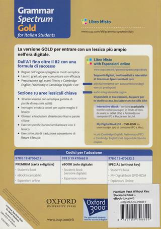Grammar spectrum gold. Student's book. Without key. Con e-book. Con espansione online  - Libro Oxford University Press 2014 | Libraccio.it