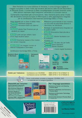 New horizons. Student's book-Workbook-Homework book. Per le Scuole superiori. Con CD Audio. Vol. 2 - Paul Radley, Daniela Simonetti - Libro Oxford University Press 2008 | Libraccio.it