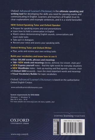 Oxford advanced learner dictionary. Con DVD  - Libro Oxford University Press 2015 | Libraccio.it