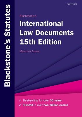 Blackstone's International Law Documents  - Libro Oxford University Press, Blackstone's Statute Series | Libraccio.it