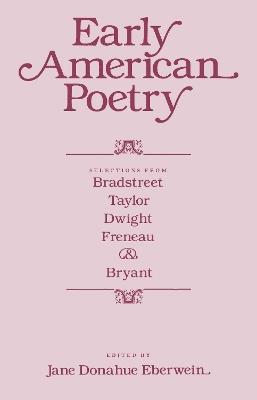 Early American Poetry  - Libro University of Wisconsin Press | Libraccio.it