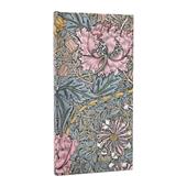 Agenda Paperblanks, 2026 Morris Pink Honeysuckle 12 mesi Slim, orizzontale