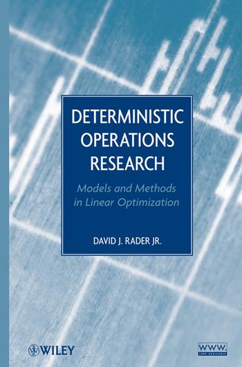 Deterministic Operations Research - David J. Rader - Libro John Wiley & Sons Inc | Libraccio.it