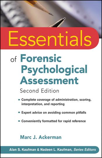 Essentials of Forensic Psychological Assessment - Marc J. Ackerman - Libro John Wiley & Sons Inc, Essentials of Psychological Assessment | Libraccio.it