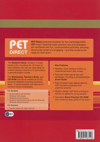 Pet direct. Student's book-Workbook without answers. Con CD-ROM - Sue Ireland, Joanna Kosta - Libro Cambridge 2011 | Libraccio.it