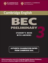 Cambridge Bec preliminary. e professionali. Vol. 3