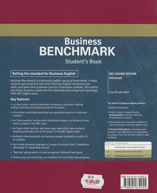 Business benchmark. Advanced. BEC. Student's Book. Con espansione online - Guy Brook-Hart, Norman Whitby, CAMBRIDGE ESOL - Libro Cambridge 2007, Business Benchmark | Libraccio.it