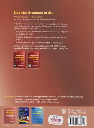 Essential grammar in use. Without answers. - Raymond Murphy - Libro Cambridge 2007 | Libraccio.it