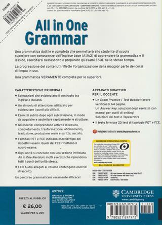 All in one grammar. Con CD Audio - Luoise Hashemi, Barbara Thomas - Libro Cambridge 2008 | Libraccio.it