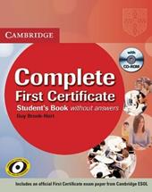 Complete first certificate. Student's book. Con CD-ROM