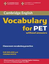 Cambridge vocabulary for Pet. Without answers.