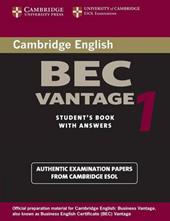 Cambridge English Business Certificate. Vantage 1 Student's Book with answers