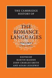 The Cambridge History of the Romance Languages: Volume 1, Structures