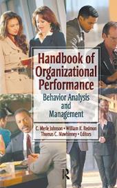 Handbook of Organizational Performance
