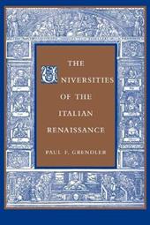 The Universities of the Italian Renaissance