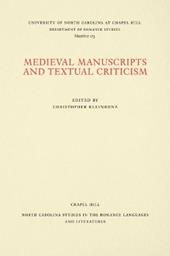 Medieval Manuscripts and Textual Criticism
