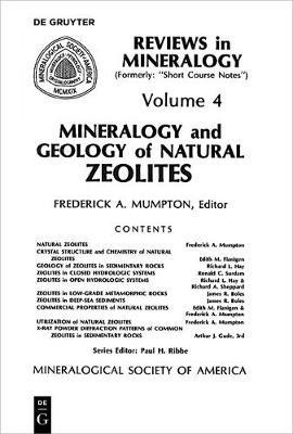 Mineralogy and Geology of Natural Zeolites  - Libro de Gruyter, Reviews in Mineralogy & Geochemistry | Libraccio.it