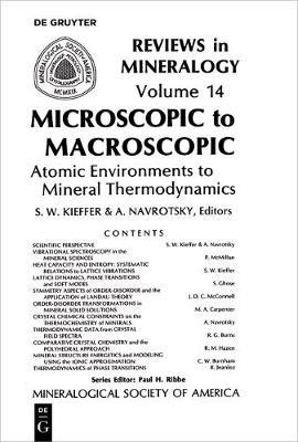 Microscopic to Macroscopic  - Libro de Gruyter, Reviews in Mineralogy & Geochemistry | Libraccio.it
