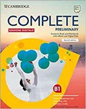 Complete preliminary. For the 2020 exam update. Students Book/Workbook. Con Test&Train. Con e-book