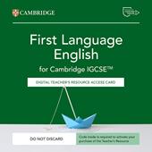 Cambridge IGCSE First Language English. Digital Teacher's Resource Access Card (con codice di accesso alla versione Digitale)