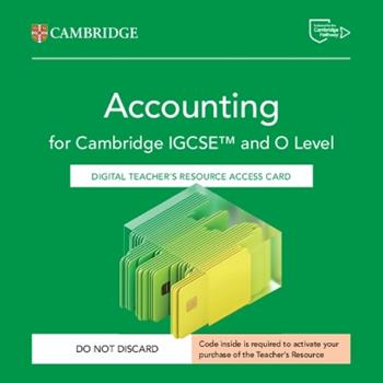 Cambridge IGCSE and O Level Accounting. Digital Teacher's Resource Access Card - Coucom Catherine, Alistair McKenzie, Sharon Puttick - Libro Cambridge 2026 | Libraccio.it