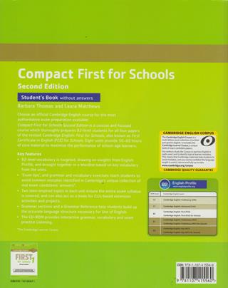 Compact first for schools. Student's book-Workbook. Without answers. Con CD Audio. Con CD-ROM. Con e-book. Con espansione online - Barbara Thomas, Laura Matthews - Libro Cambridge 2014 | Libraccio.it