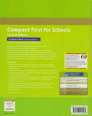 Compact first for schools. Student's book-Workbook. Without answers. Con CD Audio. Con CD-ROM. - Barbara Thomas, Laura Matthews - Libro Cambridge 2014 | Libraccio.it
