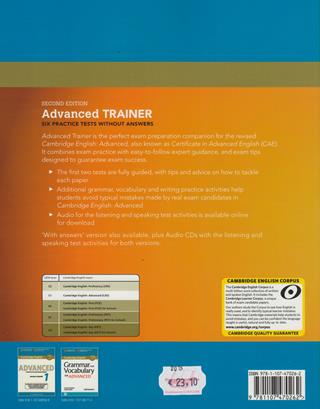 C1 Advanced trainer. Six practice tests without answers. Con File audio per il download - Felicity O'Dell, Michael Black - Libro Cambridge 2015 | Libraccio.it