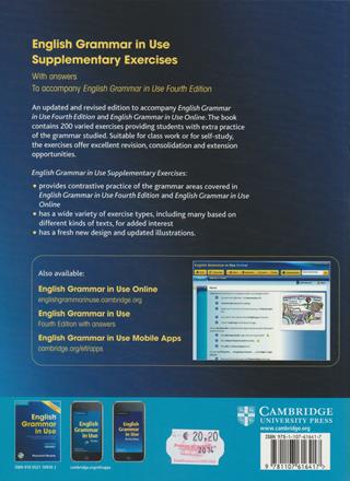 English grammar in use. Supplementary exercises with answers. Con espansione online - Louise Hashemi, Raymond Murphy - Libro Cambridge 2012, Grammar in Use | Libraccio.it