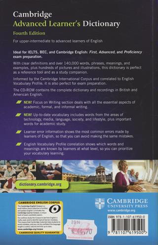 Cambridge advanced learner's dictionary. Con CD-ROM  - Libro Cambridge 2013 | Libraccio.it