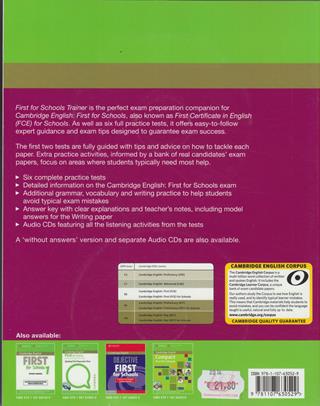 First for schools trainer. Six practice tests. With answers. Per le Scuole superiori. Con CD Audio. - Sarah Dymond, Felicity O'Dell, Helen Tiliouine - Libro Cambridge 2013 | Libraccio.it