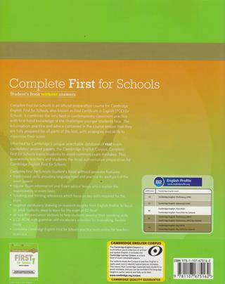 Complete first certificate for schools. Student's book without answer. Con CD-ROM. Con espansione online  - Libro Cambridge 2014 | Libraccio.it