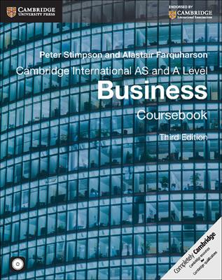 Cambridge International AS and A Level Business. Coursebook. Con CD-ROM - Peter Stimpson, Alastair Farquharson - Libro Cambridge 2015 | Libraccio.it