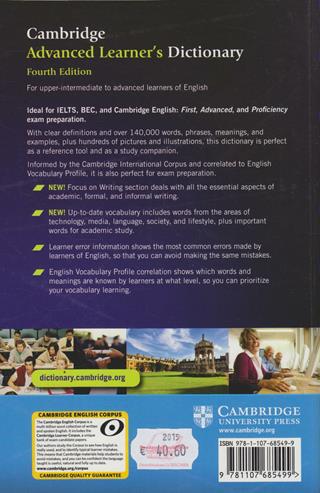 Cambridge advanced learner's dictionary  - Libro Cambridge 2013 | Libraccio.it