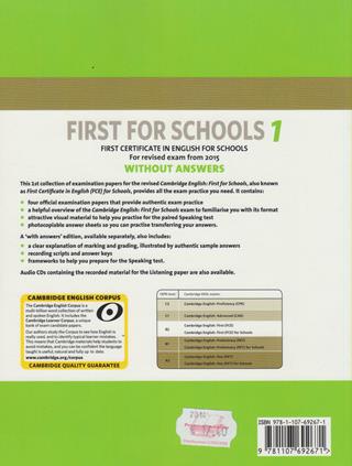 B2 First for schools. Cambridge English First for schools. Student's book without Answers. Per le Scuole superiori. Vol. 1  - Libro Cambridge 2014 | Libraccio.it