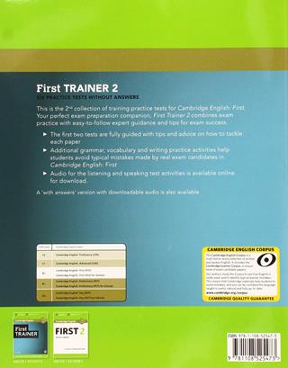 First trainer. Level B2. Six practice tests. Student's book without Answers. Con espansione online. Con File audio per il download - Peter May - Libro Cambridge 2018 | Libraccio.it