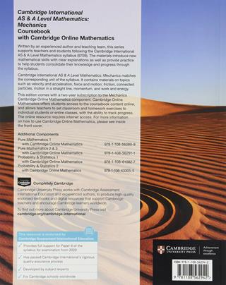 Cambridge international AS and A level mathematics. Mechanics coursebook. Per le Scuole superiori.  - Libro Cambridge 2019 | Libraccio.it