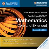 Cambridge IGCSE Mathematics core and extended. Teacher's Resource Access Card. Card con codice di accesso alla piattaforma Elevate. Con espansione online