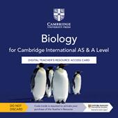 Cambridge International AS & A Level biology. Cambridge Elevate teacher's Resource access card. Con espansione online