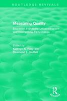 Measuring Quality: Education Indicators  - Libro Taylor & Francis Ltd, Routledge Revivals | Libraccio.it