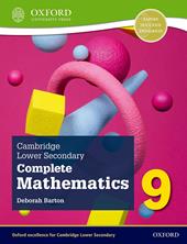 Cambridge lower secondary complete mathematics. Student's book. Con espansione online. Vol. 9